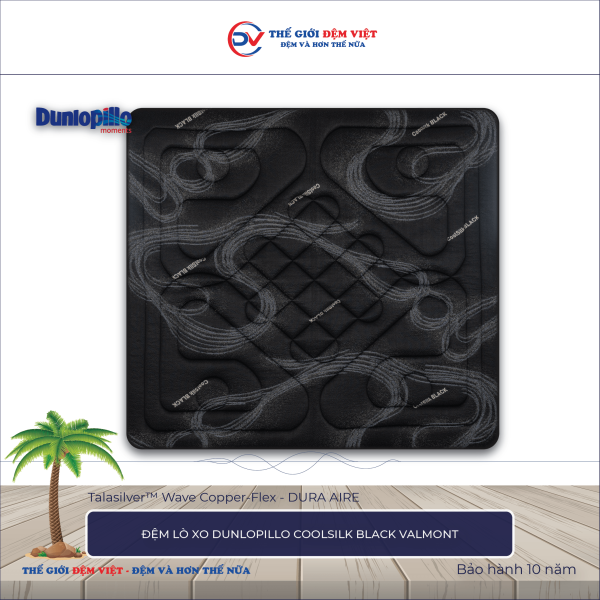 Đệm lò xo Dunlopillo CoolSilk BLACK Valmont